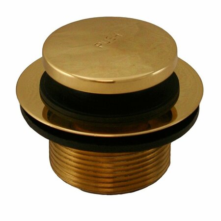 JONES STEPHENS Polished Brass 1-1/2 in. Toe Touch Tub Drain P35052